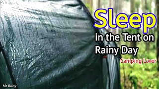 Sleep in the Tent on Rainy Day