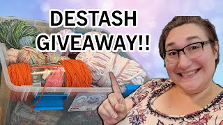 DESTASH YARN GIVEAWAY!! | I am getting rid of a FULL bin of yarn!