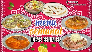 Menú Semanal 5 Ideas Geniales