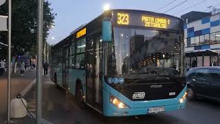 Autobuzul otokar kent c12 pe linia 323 plecând din stația piața progresul spre zetarilor