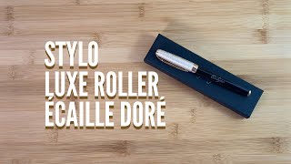 STYLO LUXE ROLLER ÉCAILLE DORÉ