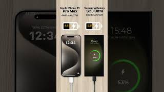 iPhone 15 Pro Max VS Samsung S23 Ultra Charge Speed Comparison #shorts