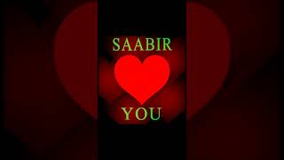 sabir name with loving heart video || sabir name with heart sticker || sabir loving name