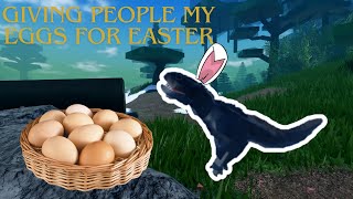 Giving people free WRETCHWURM eggs for Easter (Dinosaur Simulator Roblox)