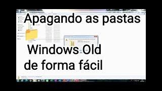 Apagando pastas Windows Old Fácil