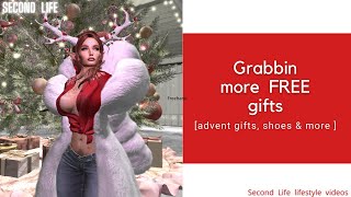 Second Life 2021  l  Shop with me - grabbin FREE advent and store gifts 2021  l  Sandra8675