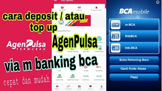 Cara deposit atau top up agen pulsa via m banking bca