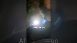 5K night run in London.