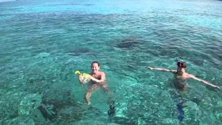 Snorkelling off Booby Cay