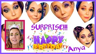 Anya's birthday Surprise video from Goldstarwork. Chatty GRWM everyday makeup