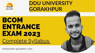 DDU University B.Com Entrance Exam 2023-24 detailed syllabus