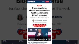 #donaldtrump #americanelection #biden #israelhamaswar #iranisraelwar #nuclearwar #shorts #shortsvide