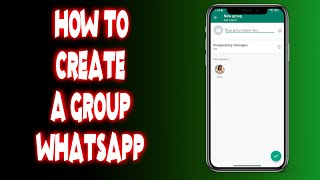 How to create a group whatsapp?