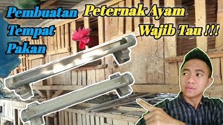 CARA MEMBUAT TEMPAT PAKAN AYAM | HEMAT BIAYA & PRAKTIS