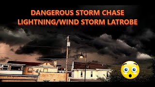 Dangerous Storm Chase - Lightning/Wind Storm - Latrobe PA - 8-12-2021