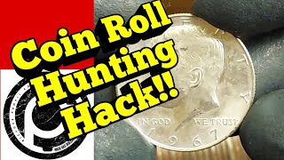 Find Silver Faster. Coin Roll Hunting Half Dollar Hack!