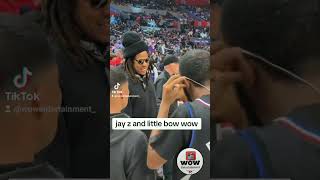 jay z and bow wow at a NBA game