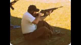 Firing the M-14 in a service rifle match.