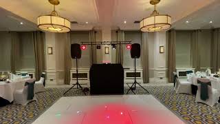 DJ set up for a Christmas Party