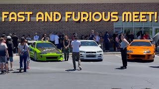 R34 Goes to a Fast and Furious Car meet with Chad Lindberg!