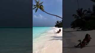 Enjoying a beach day at the meeru Island resort in Maldives 🇲🇻.