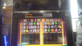 5 SCATTERS - MAX BET NICE WIN ROAMIN EMPIRE 5c Denom POKIE SLOT WINS