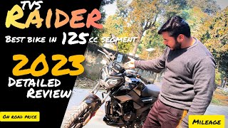 New TVS Raider 125 bs6 2023 complete review / Raider 125 mileage/ Raider 125 on road price#raider125