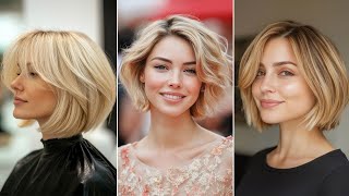 Shaggy Bob Chin length Short Hairstyles To Add Volume To Thin Hair Classic Feathered Bob