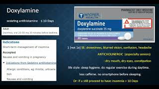 Doxylamine, antihistamine, insomnia, OSCE pharmullary, OSCE, counselling, Roze Pharm