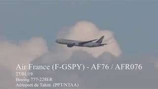 Approche à vue pour la Piste 04 à Tahiti - Air France (F-GSPY)