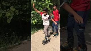 Risky stunt in Skates😱🤯🥶#rollerskating #skater #viral #skating #shorts #inlineskating