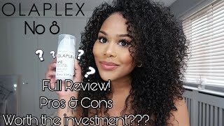 OLAPLEX NO 8 MASK FULL REVIEW | PROS AND CONS ON CURLY HAIR | HOW TO USE | DISCOUNT CODE