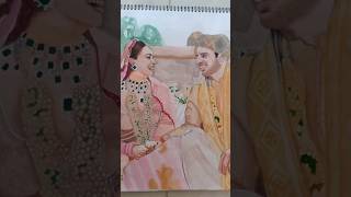 a painting representing siddharth malhotra and kiara advani #youtube #subscribe #kiaraadvani