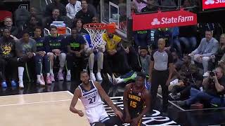 Clint Capela Denies Rudy Gobert on His Two-Handed Dunk Attempt  NBA 031323