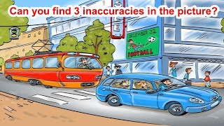 Find Three Inaccuracies / Mistakes Picture Puzzle