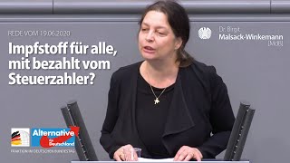 Lockdown, Impfstoff, Kinderbonus  -  Bundestagsrede Dr. Birgit Malsack-Winkemann vom 19.06.2020