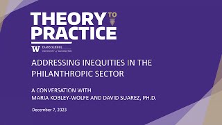 Theory to Practice: Addressing Inequities in the Philanthropic Sector