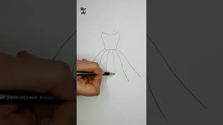 Fashion design drawing easy step by step #art #fashion #drawing #shorts