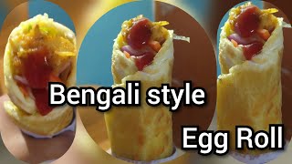 Egg roll preparation during lockdown..very easy way to prepare Bengali style egg roll at home.