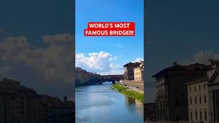 WORLD’S MOST FAMOUS BRIDGE!!! #shorts #pontevecchio #florence #history #renaissance #travel #art