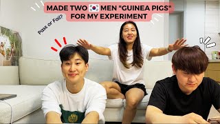 🇮🇳Wife makes 2 Korean Men her "Guinea Pigs" for an EXPERIMENT #indokorean