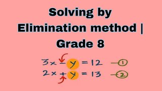 Solving Linear equation by Using Elimination method .| Grade 8.