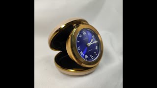 FOLDING ALARM CLOCK EUROPA BLUE #AntiqueClocksDepot