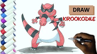 Drawing Krookodile !!! How To Draw Krookodile from Pokemon