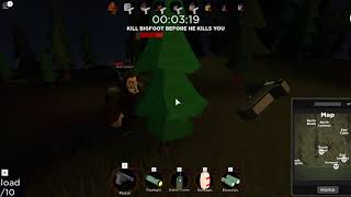 Playing Roblox Bigfoot with my friend!!!