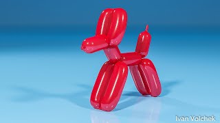 I created the Balloon Dog from the video tutorial in Blender.