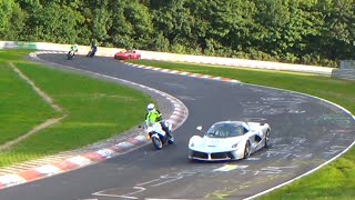 Highlights Touristenfahrten Nordschleife 5.9.14 Almost Crash, La Ferrari, Porsche Drift, Nice Cars