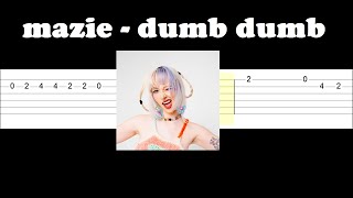 mazie - dumb dumb (sped up)(Slow Easy Guitar Tabs Tutorial)