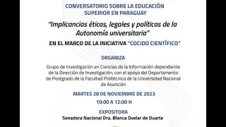 📌 Conversatorio sobre la Educación Superior en el Paraguay