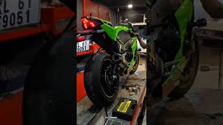 Kawasaki ninja Zx10r Exhaust flame 🥵 Ninja ZX10R Fire 🔥 #viral #shorts #ytshorts #ninjah2